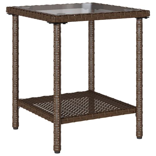 Комплект дивани за открито 2 pcs Кафяво и червено полиратан