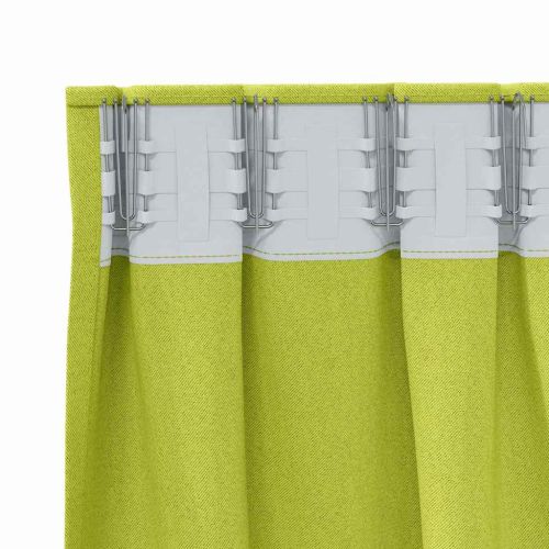 Завеси за затъмняване с пръстени 2 pcs Зелен 175 x 140 см