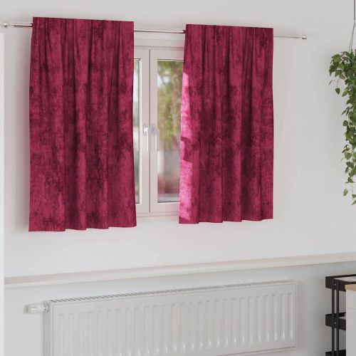 Кадифени завеси С завеси 2 pcs виненочервен 140 x 140 cm Кадифе