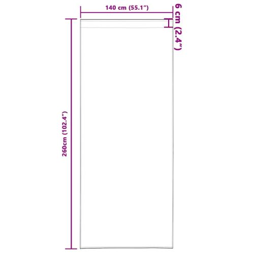 Кадифени завеси С завеси 2 pcs Виненочервен 260 x 140 см Кадифе