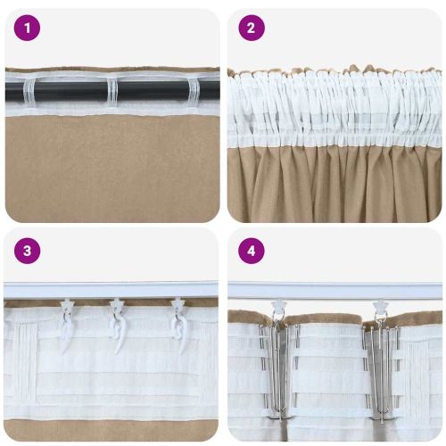 Кадифени завеси С завеси 2 pcs Шампанско 260 x 140 см Кадифе