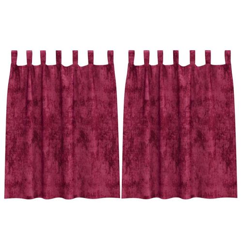 Кадифени завеси С завеси 2 pcs Виненочервен 140 x 140 cm Кадифе