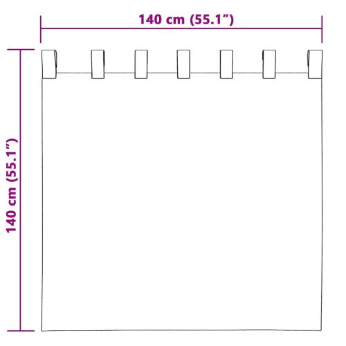 Кадифени завеси С завеси 2 pcs Виненочервен 140 x 140 cm Кадифе