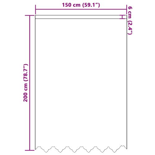 Перде от дантела С завеси Флорален Бяло 200 x 150 cm Полиестер