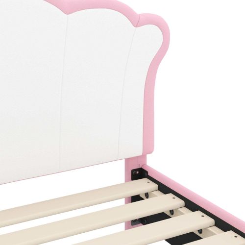 Легло за деца с табла Розово 80 x 200 cm PU