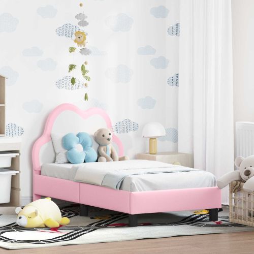 Легло за малко с главна дъска Розово 70 x 140 cm PU