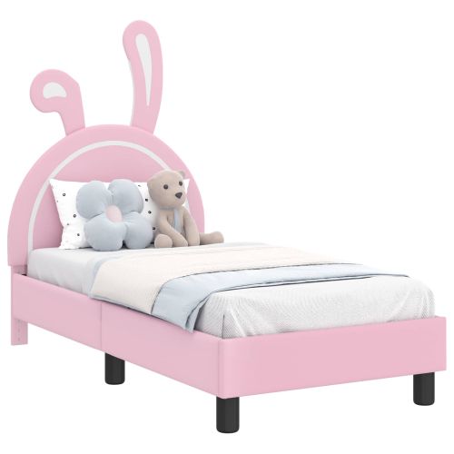 Легло за малко с главна дъска с таблото Розово 70 x 140 cm PU