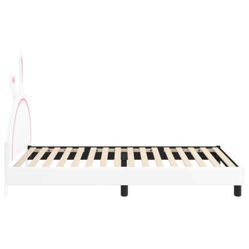 Легло за деца с табла с таблото Бяло 90 x 190 cm PU