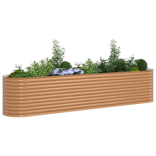 Повдигнато легло Кафяво 400 x 80 x 81 cm Стомана
