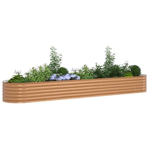 Повдигнато легло Кафяво 400 x 80 x 44 cm Стомана