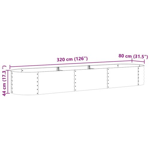 Повдигнато легло Кафяво 320 x 80 x 44 cm Стомана