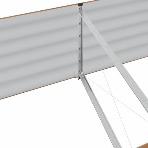 Повдигнато легло Кафяво 240 x 80 x 44 cm Стомана