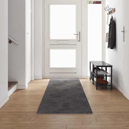 Килим пътека Сив 80 x 500 cm 100% Полипропиленов Тапициран