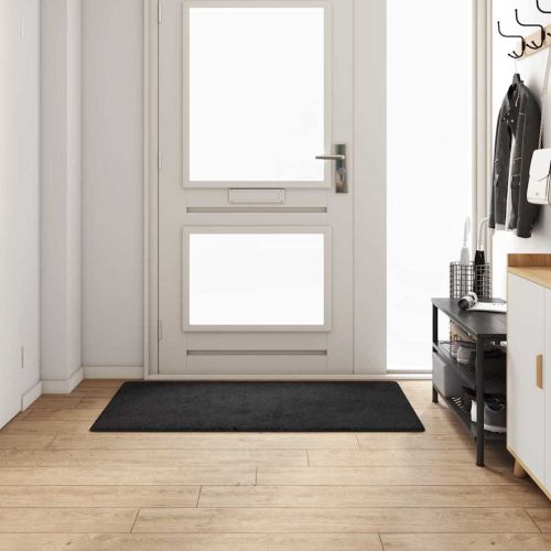 Килим пътека Черно 80 x 150 cm 100% Полипропиленов Тапициран