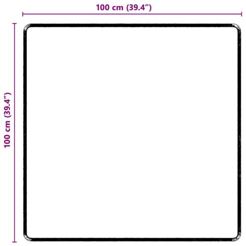 Килим пътека Черно 100 x 100 cm 100% Полипропиленов Тапициран
