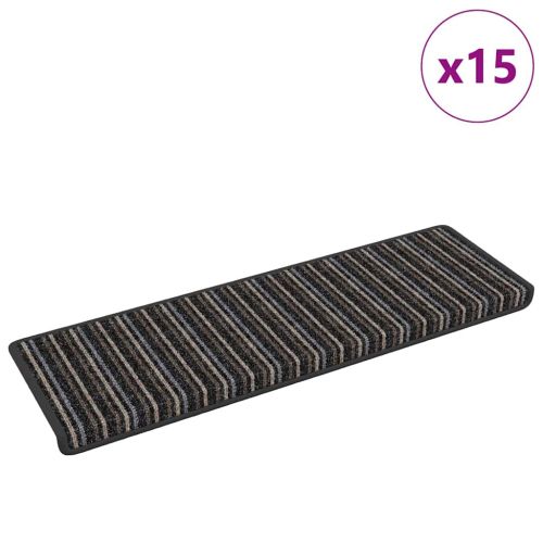 Самозалепващи стъпаловидни постелки На райета 15 pcs Антрацит
