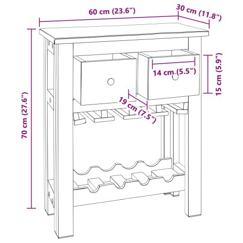 За шкафове Кафяво 60 x 30 x 70 см Солидно възстановено дърво