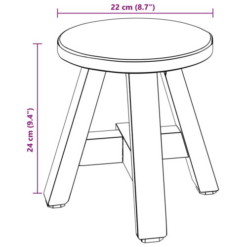 Стук Естествен 22 x 22 x 24 см Махагоново дърво