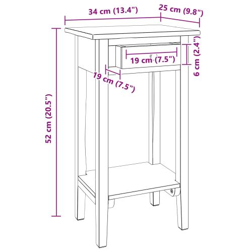 Стойка за растения Кафяво 34 x 25 x 52 см Махагоново дърво