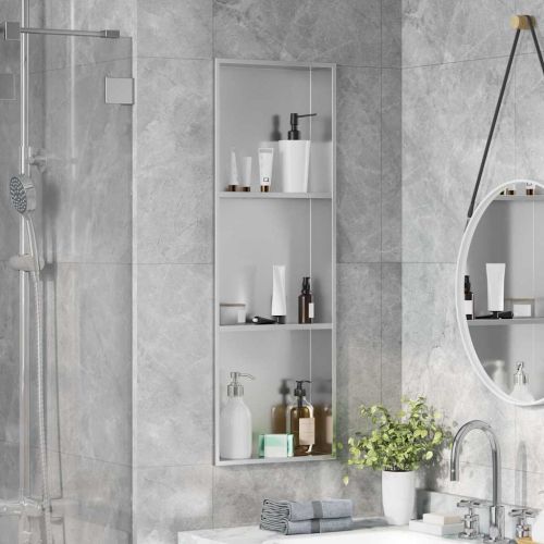 Нишата за душ Сребрист 90 x 30 x 9,5 см Неръждаема стомана