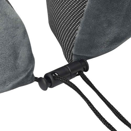 Пътен възглавник за врат Сив 27 x 26 x 14 см Мемори пяна