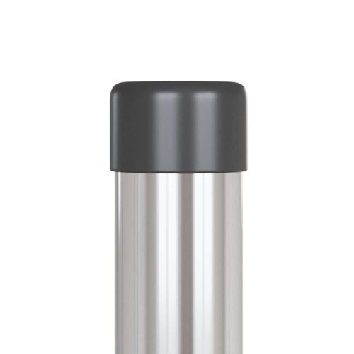 Стълб за ограда. 12 pcs Сребрист 90 cm Прахово покритие стомана