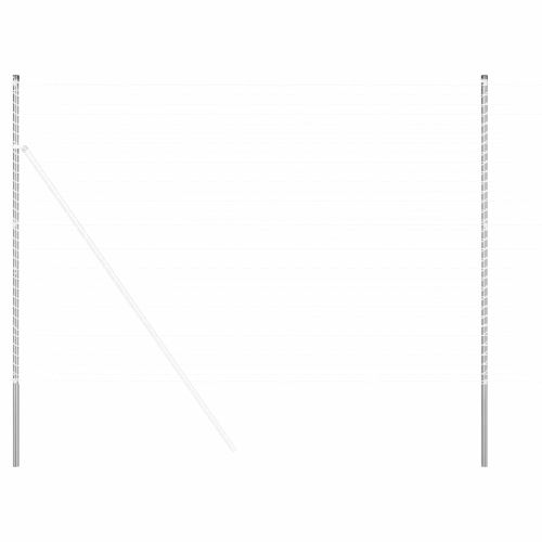 Стълб за ограда. 2 pcs Сребрист Прахово покритие стомана