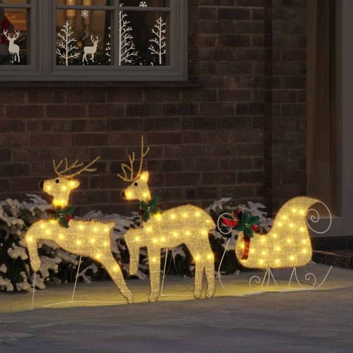 LED елени 3 pcs Топло бяло текстил