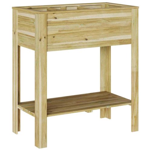 Висока саксия с рафт Кафяво 85,5 x 46,5 x 96 см