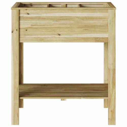 Висока саксия с рафт Кафяво 85,5 x 46,5 x 96 см