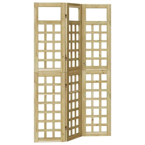 Екран за уединение Меден кафяв 121 x 180 cm Солиден бор