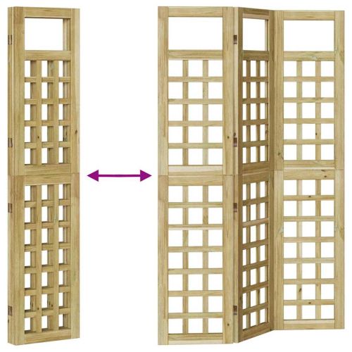 Екран за уединение Меден кафяв 121 x 180 cm Солиден бор