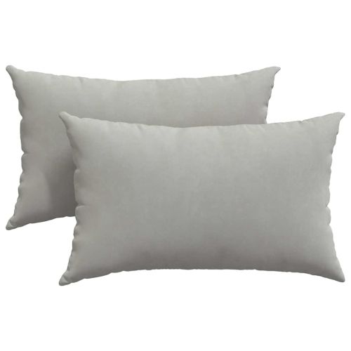 Диван възглавници 2 pcs Светлосиво 50 x 30 cm текстил