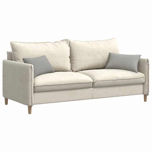 Диван възглавници 2 pcs Светлосиво 50 x 30 cm текстил