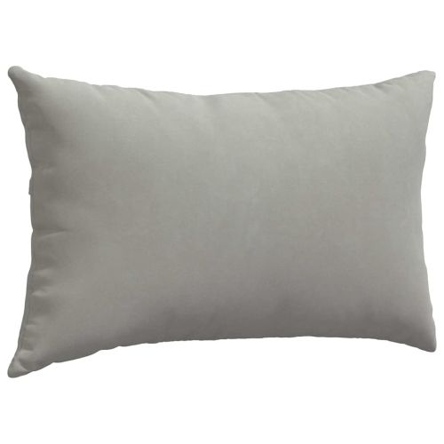 Диван възглавници 2 pcs Светлосиво 50 x 30 cm текстил
