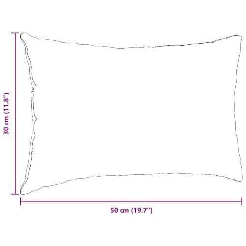 Диван възглавници 2 pcs Светлосиво 50 x 30 cm текстил