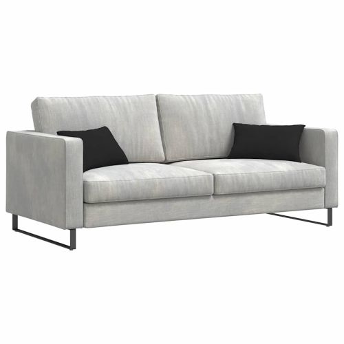 Диван възглавници 2 pcs Черно 50 x 30 cm текстил