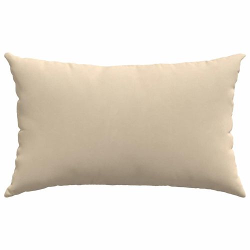 Диван възглавници 2 pcs Крем 50 x 30 cm текстил