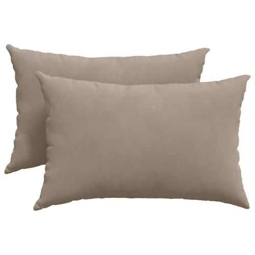 Диван възглавници 2 pcs Таупе 60 x 40 cm текстил