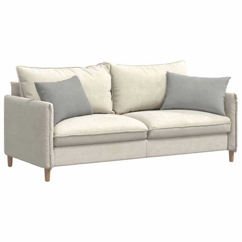 Диван възглавници 2 pcs Светлосиво 60 x 40 cm текстил