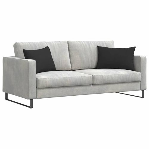 Диван възглавници 2 pcs Черно 60 x 40 cm текстил