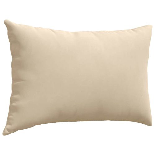 Диван възглавници 2 pcs Крем 60 x 40 cm текстил