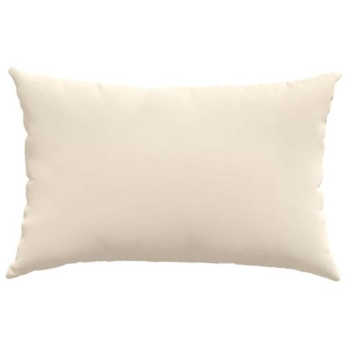 Диван възглавници 2 pcs Бежово 60 x 40 cm текстил