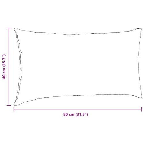 Диван възглавници 2 pcs Таупе 80 x 40 cm текстил
