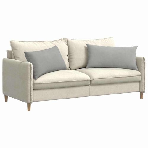 Диван възглавници 2 pcs Светлосиво 80 x 40 cm текстил