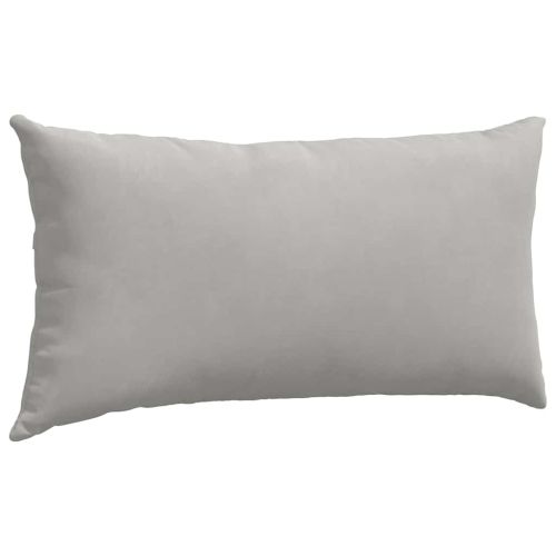 Диван възглавници 2 pcs Светлосиво 80 x 40 cm текстил
