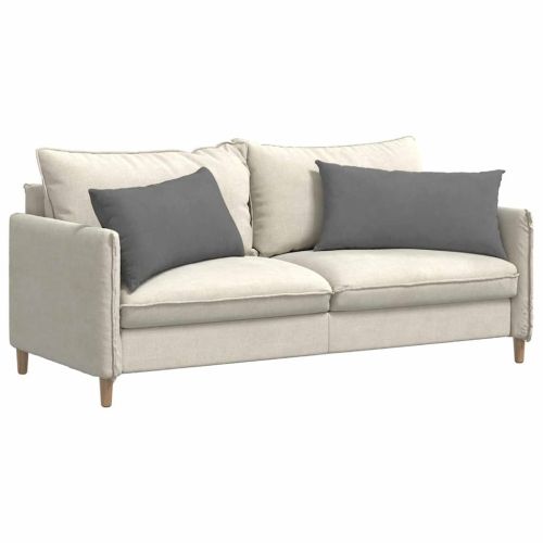 Диван възглавници 2 pcs Тъмен сив 80 x 40 cm текстил