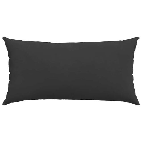 Диван възглавници 2 pcs Черно 80 x 40 cm текстил