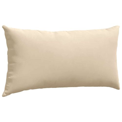 Диван възглавници 2 pcs Крем 80 x 40 cm текстил