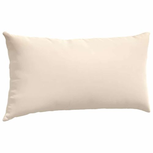Диван възглавници 2 pcs Бежово 80 x 40 cm текстил